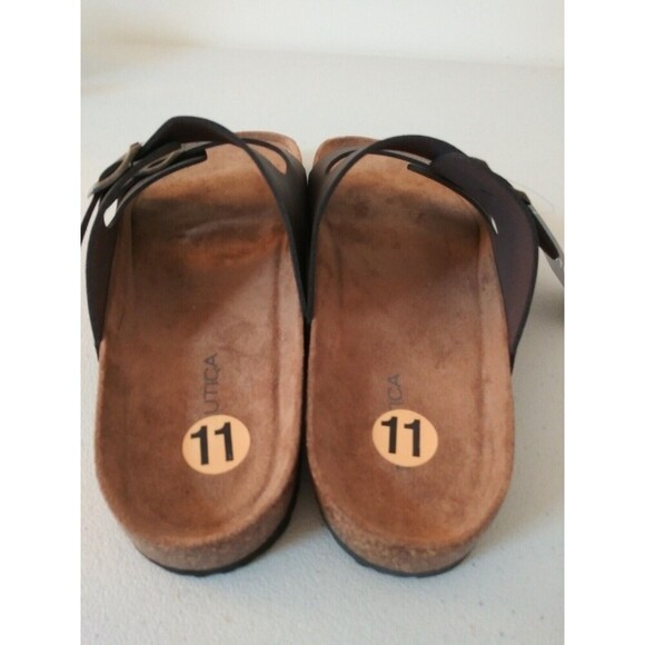 NAUTICA Men's Size 11 Slip-On Sandal 2‎ Buckle Shoe/ Vegan NWT - Picture 8 of 13